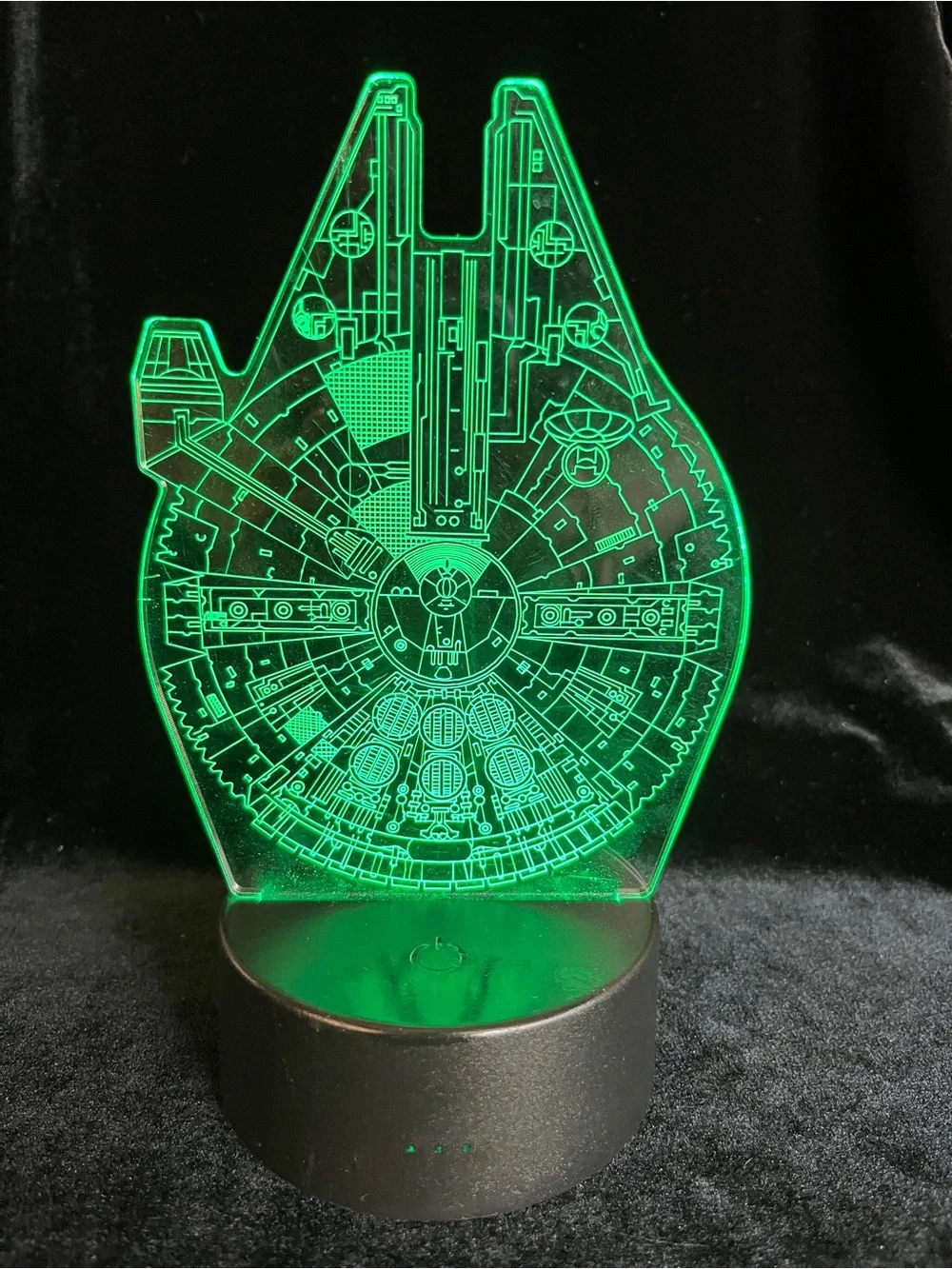 Star Wars Millennium Falcon Beautiful Glowing 7 Colors LED Night Light Lamp